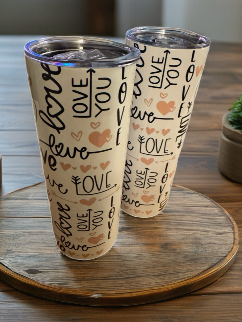Verre isotherme 20 oz – Motif Love