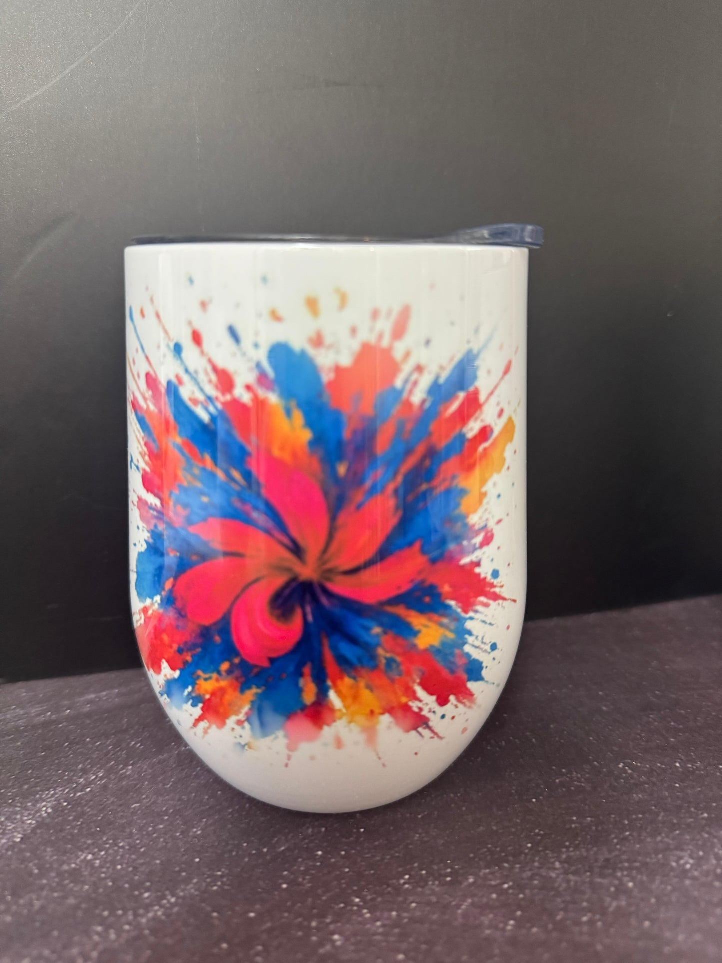 Verre à vin en acier inoxydable|explosion de couleurs