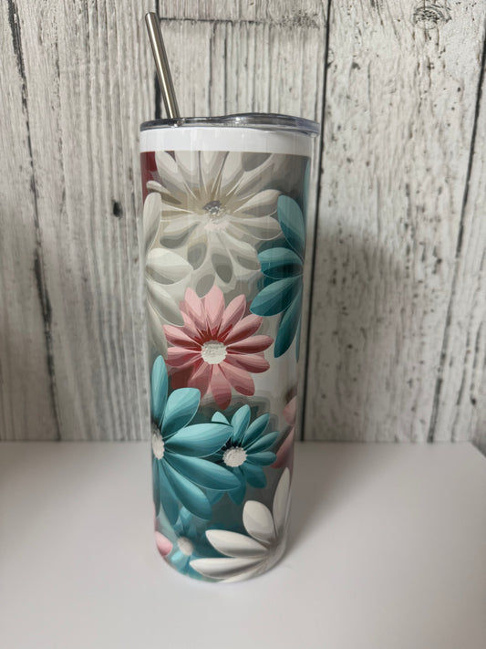 Gobelet 20 oz. marguerites 3D