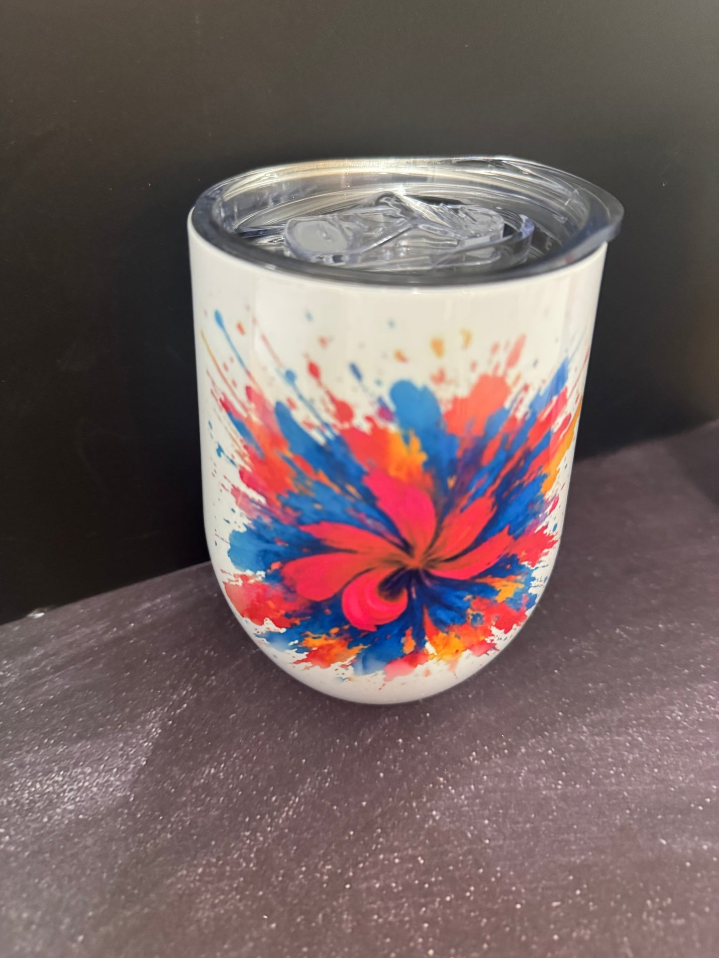 Verre à vin en acier inoxydable|explosion de couleurs