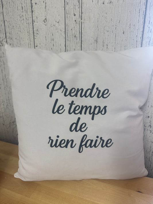 Coussin avec housse | Prendre le temps