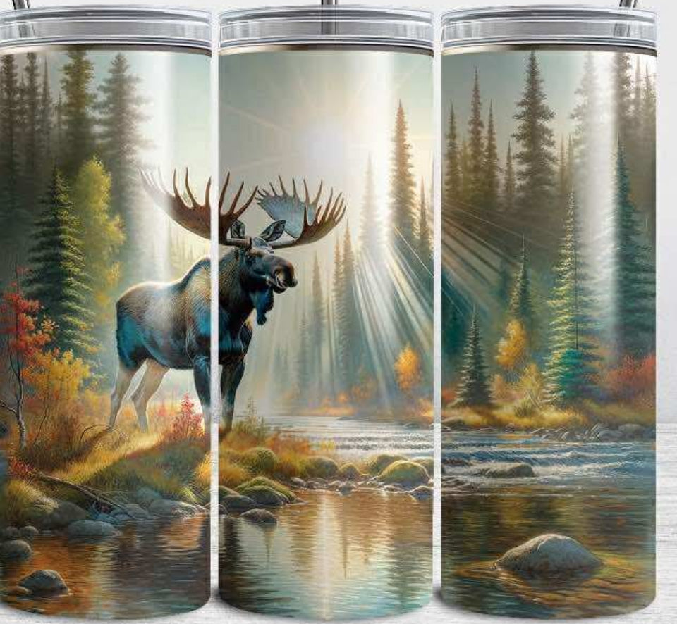 Verre Thermos 20 oz.| Orignal paysage automnale