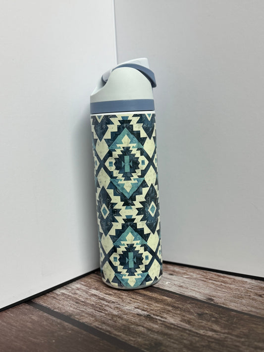 Bouteille 24 onces | aztèque bleu turquoise