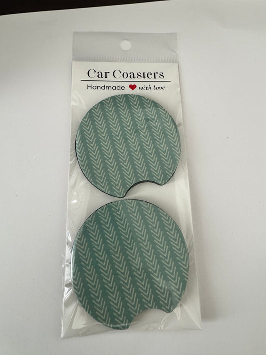 Sous-verres d’auto | Vert à flèches