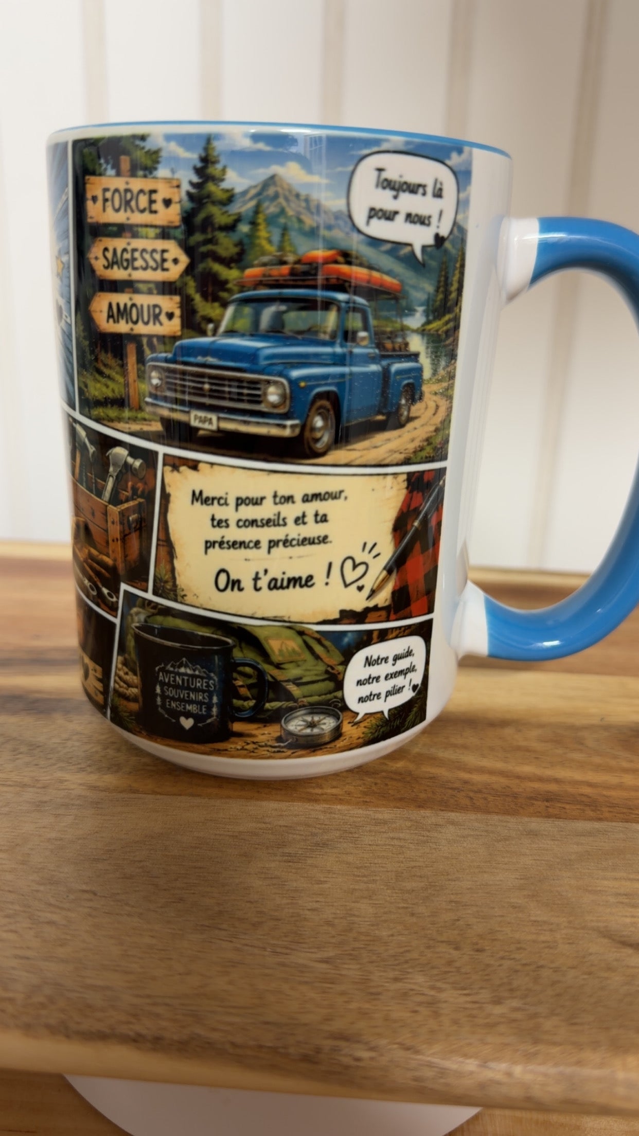 Tasse 15 oz.                   Papa, notre héros en BD