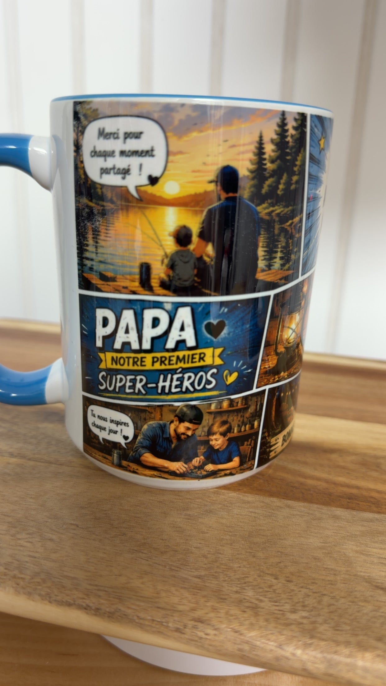 Tasse 15 oz.                   Papa, notre héros en BD