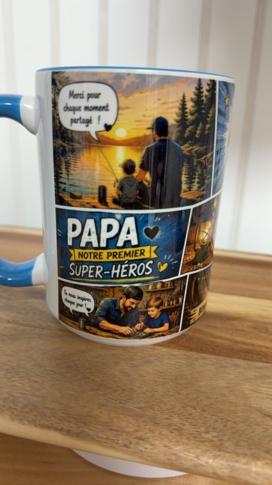 Tasse 15 oz.                   Papa, notre héros en BD