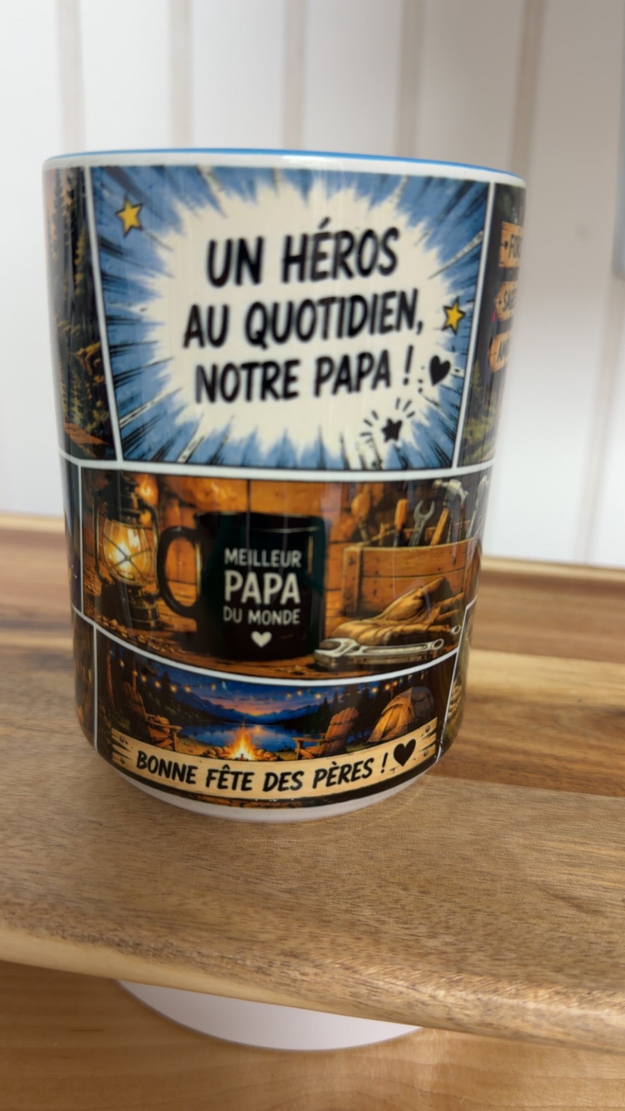 Tasse 15 oz.                   Papa, notre héros en BD