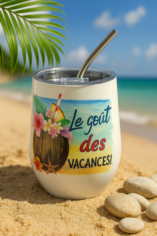 Verre à vin en acier inoxydable|Le goût des vacances!