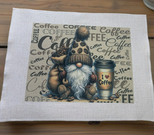 Napperon de tissu | I love coffee